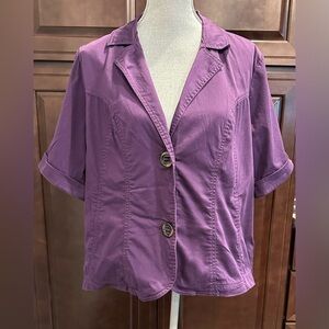 Coldwater Creek purple blazer jacket size W18 18